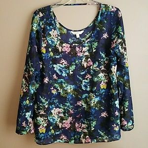 Charming Charlie's  floral print blouse